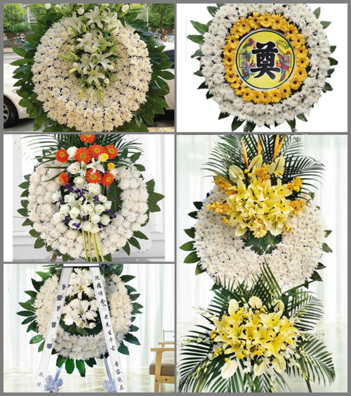 湖北咸宁市赤壁市官塘驿镇双丘村花圈速递